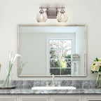 Odyssey Two Light Bath Bar in Brushed Nickel with 5.75" Smoke Bubble Shade