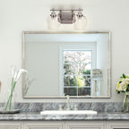 Odyssey Two Light Bath Bar in Brushed Nickel with 6" Clear Bubble Shade