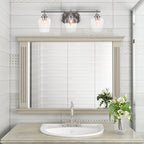 Odyssey Three Light Bath Bar in Brushed Nickel with 5" Clear Bubble Shade