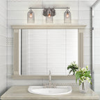 Odyssey Three Light Bath Bar in Brushed Nickel with 4" Smoke Bubble Shade