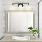 Odyssey Three Light Bath Bar in Matte Black with 4" White Muslin Shade