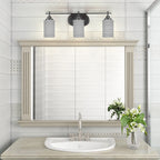 Odyssey Three Light Bath Bar in Matte Black with 4" Gray Matrix Shade