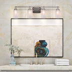 Odyssey Four Light Bath Bar in Brushed Nickel with 4" Clear Bubble Shade