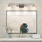 Odyssey Four Light Bath Bar in Brushed Nickel with 6.25" Clear Bubble Shade