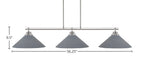 Odyssey Three Light Bar in Brushed Nickel with 16" Gray Matrix Shade