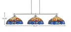 Odyssey Three Light Bar in Brushed Nickel with 16" Sierra Art Glass Shade