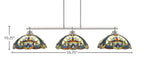 Odyssey Three Light Bar in Brushed Nickel with 16" Earth Star Art Glass Shade