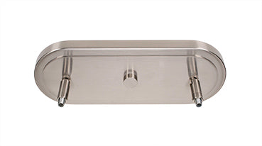 Odyssey Three Light Bar in Brushed Nickel with 14" Brushed Nickel Cone Metal Shade Shade