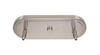 Odyssey Three Light Bar in Brushed Nickel with 16" Blue Swirl Shade