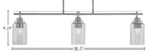 Odyssey Three Light Island Pendant in Brushed Nickel with 4" Smoke Bubble Shade
