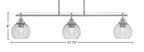 Odyssey Three Light Island Pendant in Brushed Nickel with 5.75" Smoke Bubble Shade