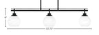 Odyssey Three Light Island Pendant in Matte Black with 5.75" White Marble Shade