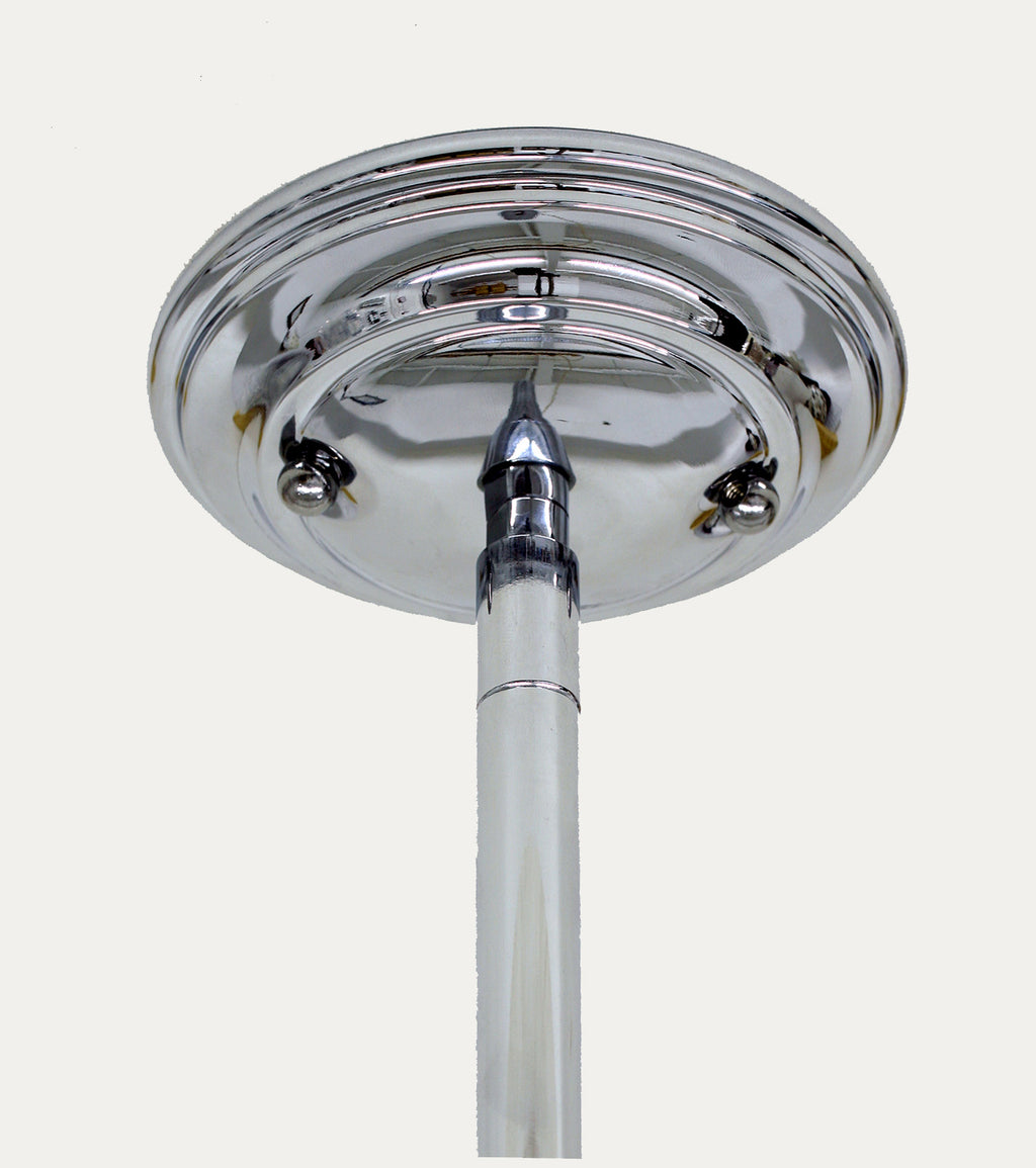 Any One Light Pendant in Chrome with Matte Black Cone Metal Shade Shade