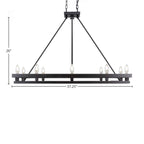 Belmont Ten Light Island Pendant in Matte Black