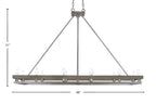 Belmont 12 Light Island Pendant in Graphite & Painted Distressed Wood-look Metal