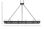 Belmont 12 Light Island Pendant in Matte Black