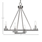 Trinity Four Light Chandelier in Graphite