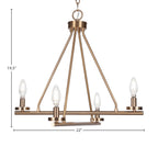 Trinity Four Light Chandelier in New Age Brass