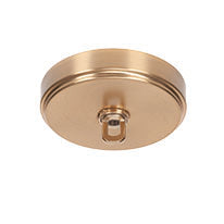 Trinity Six Light Chandelier in New Age Brass with 2.5" Clear Bubble Shade