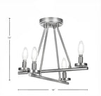 Trinity Four Light Semi-Flush Mount in Graphite