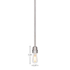 Vintage LED Mini Pendant in Aged Silver with Clear Antique LED Shade