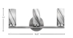 Trinity Three Light Bath Bar in Graphite with 2.5" Onyx Swirl Shade