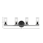 Trinity Four Light Bath Bar in Chrome with 2.5" Clear Bubble Shade