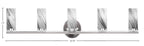 Trinity Five Light Bath Bar in Chrome with 2.5" Onyx Swirl Shade