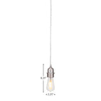 Vintage LED Mini Pendant in Aged Silver with Clear Antique LED Shade