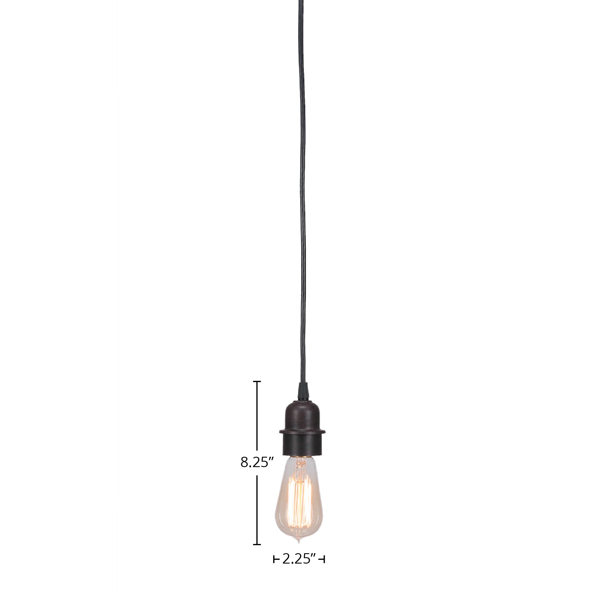 Vintage One Light Mini Pendant in Dark Granite with Dark Granite Metal Shade Shade