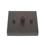 Nouvelle One Light Mini Pendant in Espresso with 4" Square White Muslin Shade