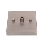 Nouvelle One Light Mini Pendant in Graphite with 4" Square White Muslin Shade