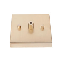 Nouvelle One Light Mini Pendant in New Age Brass with 4" Square Clear Bubble Shade