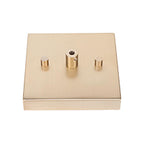 Nouvelle One Light Mini Pendant in New Age Brass with 4" Square Clear Bubble Shade