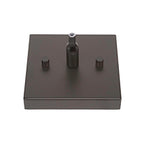 Nouvelle One Light Mini Pendant in Espresso with 4" Square White Muslin Shade