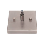Nouvelle One Light Mini Pendant in Graphite with 4" Square White Muslin Shade