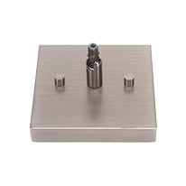 Nouvelle One Light Mini Pendant in Graphite with 4" Square White Muslin Shade