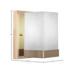 Nouvelle One Light Wall Sconce in New Age Brass with 4" Square White Muslin Shade