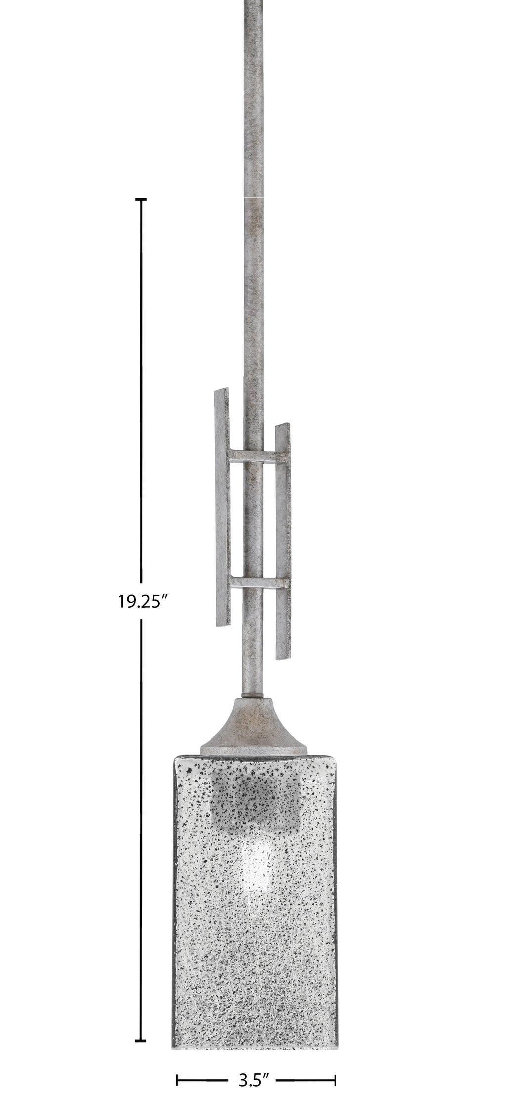 Uptowne One Light Mini Pendant in Aged Silver with 3" Bubble Glass Shade