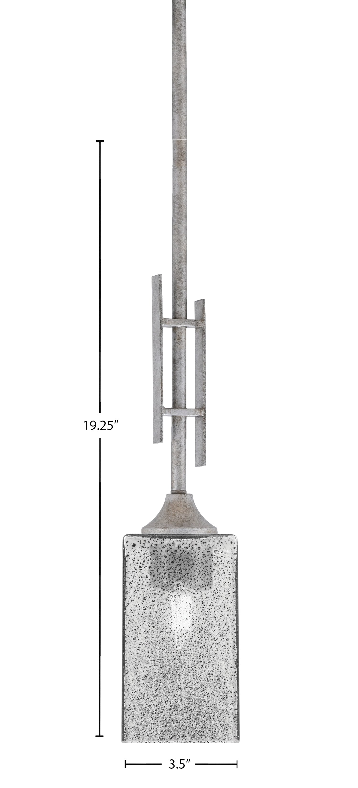 Uptowne One Light Mini Pendant in Aged Silver with 3" Bubble Glass Shade