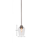 Paramount One Light Mini Pendant in Brushed Nickel with 5" Clear Bubble Shade