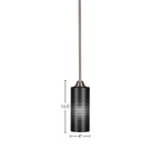 Paramount One Light Mini Pendant in Brushed Nickel with 4" Black Matrix Shade