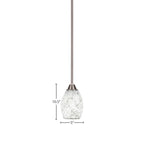 Paramount One Light Mini Pendant in Brushed Nickel with 5" Black Fusion Shade