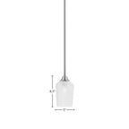 Paramount One Light Mini Pendant in Brushed Nickel with 5" Clear Textured Shade