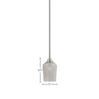 Paramount One Light Mini Pendant in Brushed Nickel with 5" Silver Textured Shade