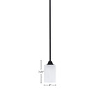 Paramount One Light Mini Pendant in Matte Black with 4" White Marble Shade