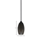 Paramount One Light Mini Pendant in Matte Black with 5.5" Black Matrix Shade