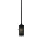 Paramount One Light Mini Pendant in Matte Black with 4" Black Matrix Shade