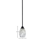 Paramount One Light Mini Pendant in Matte Black with 5" Black Fusion Shade