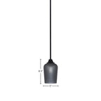 Paramount One Light Mini Pendant in Matte Black with 5" Smoke Textured Shade